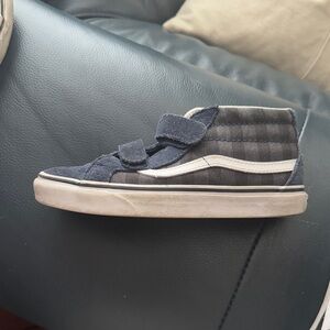 Vans Kids High-Top Sneakers - Dark Blue and White